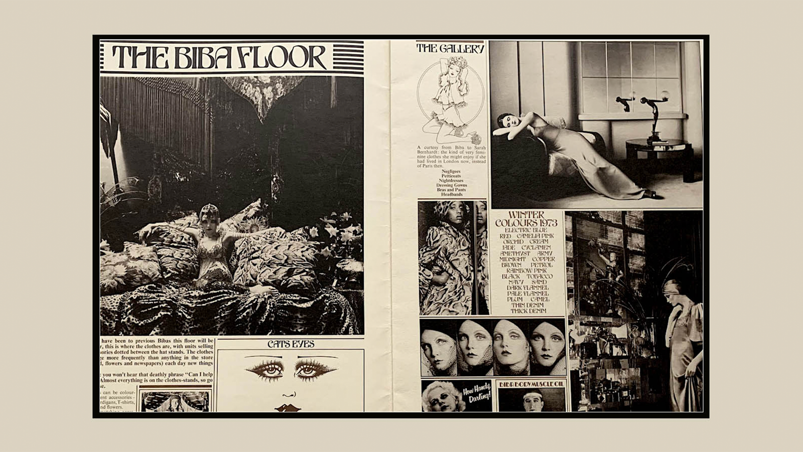 BIBA catalogue spread, 1972